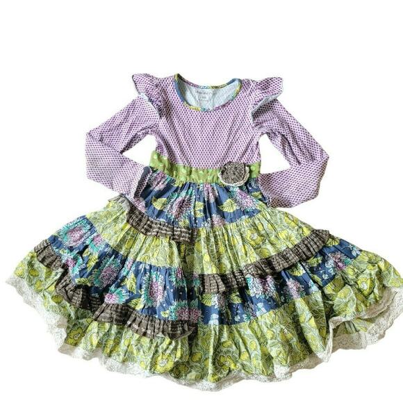 Mustard Pie Emerald Dance Dress + Leggings - Picture 2 of 12